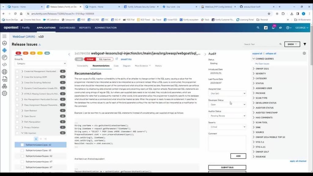 opentext fortify sast