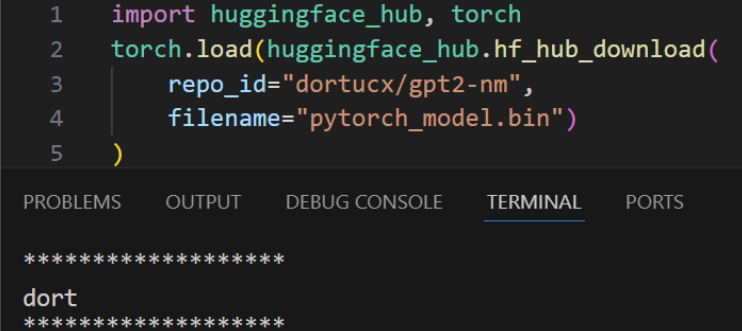 huggingface=hub code snippet