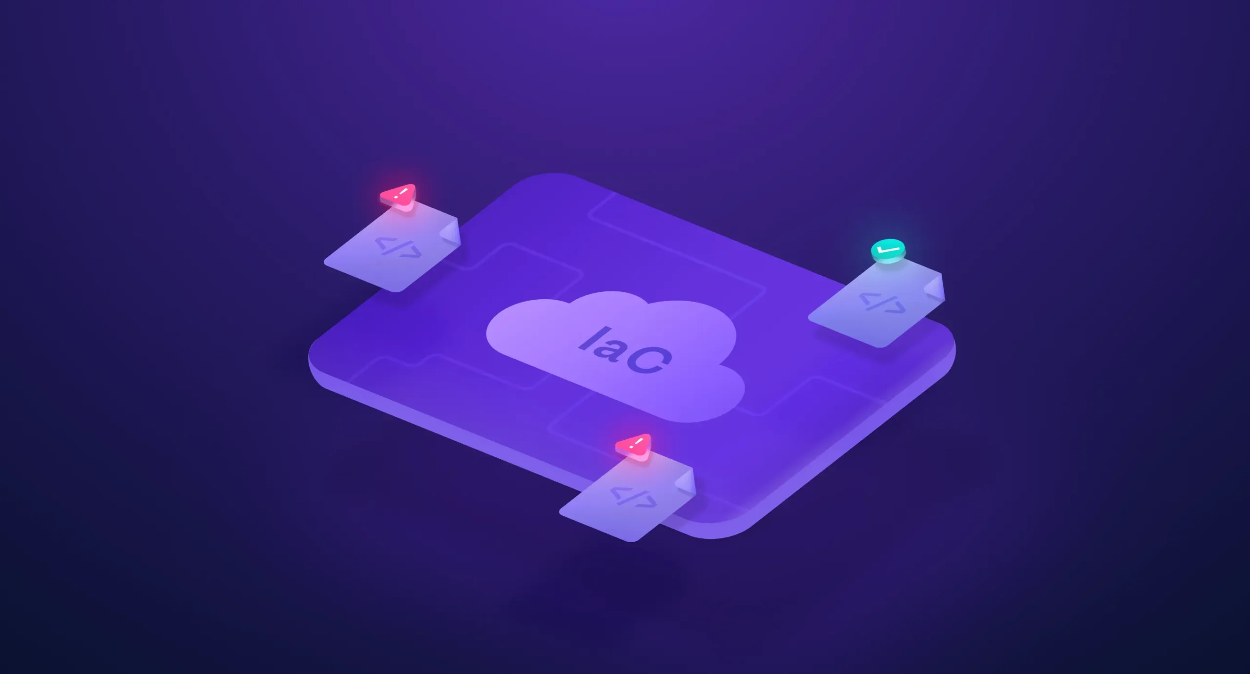 IaC code analysis showing secure and insecure configurations in an automated cloud infrastructure environment