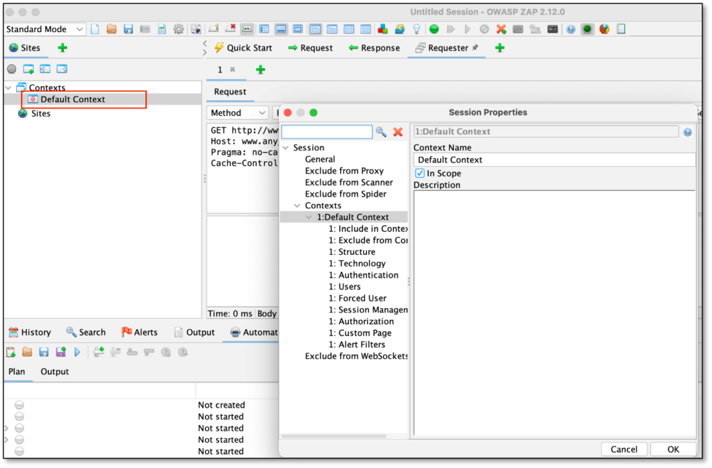 Checkmarx Zap Open source Dast Dashboard interface screenshot