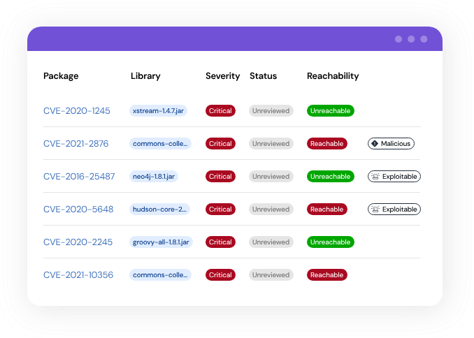 Mend.io UI