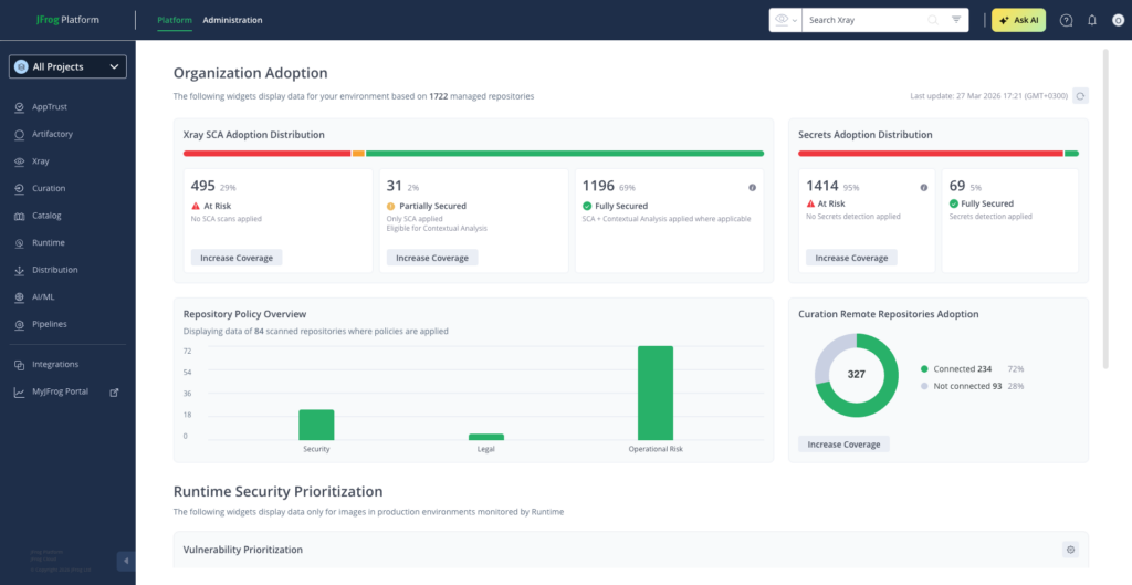 JFrog UI