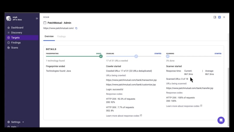 snyk code platform dashboard screenshot